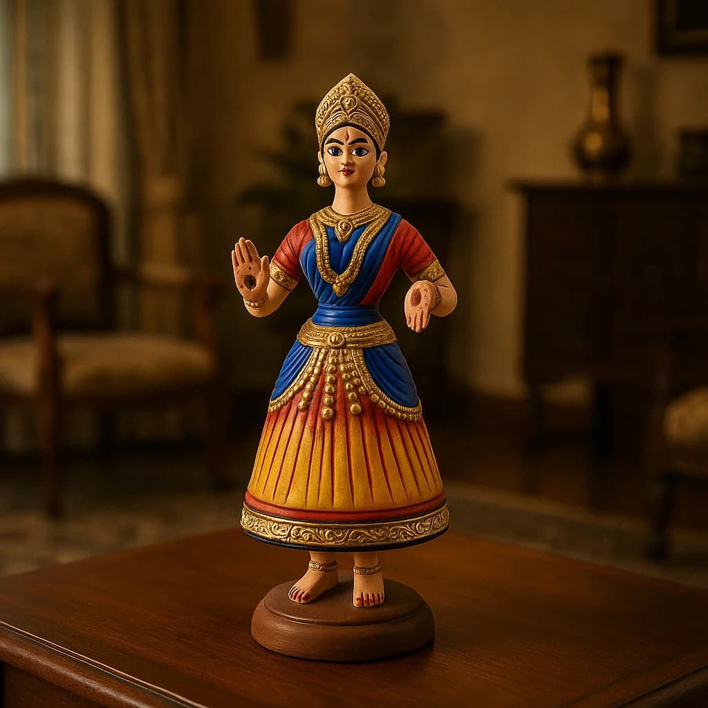 Tanjore Dancing Doll - 15 Inch (Yellow)