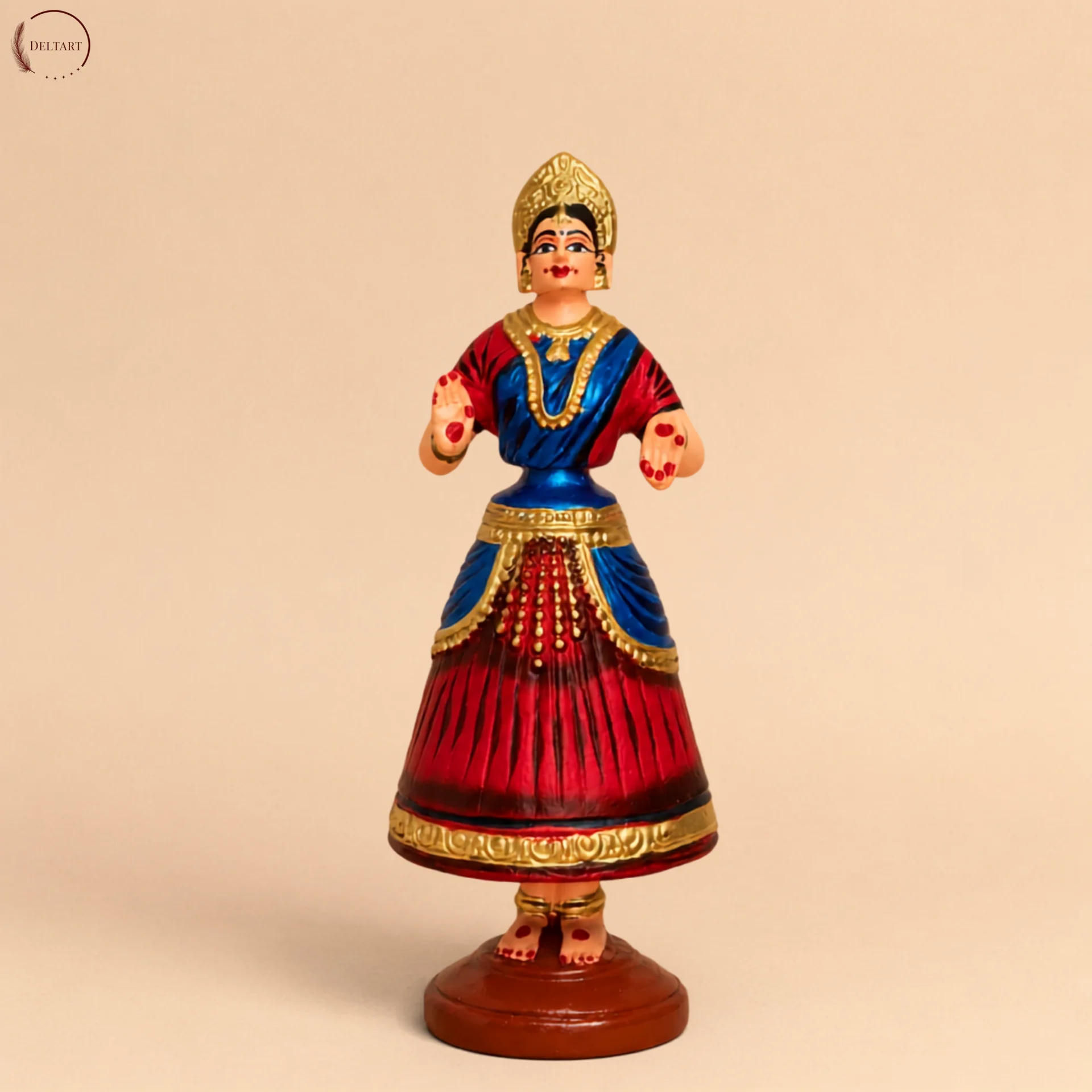 Tanjore Dancing Doll - 15 Inch (Red)