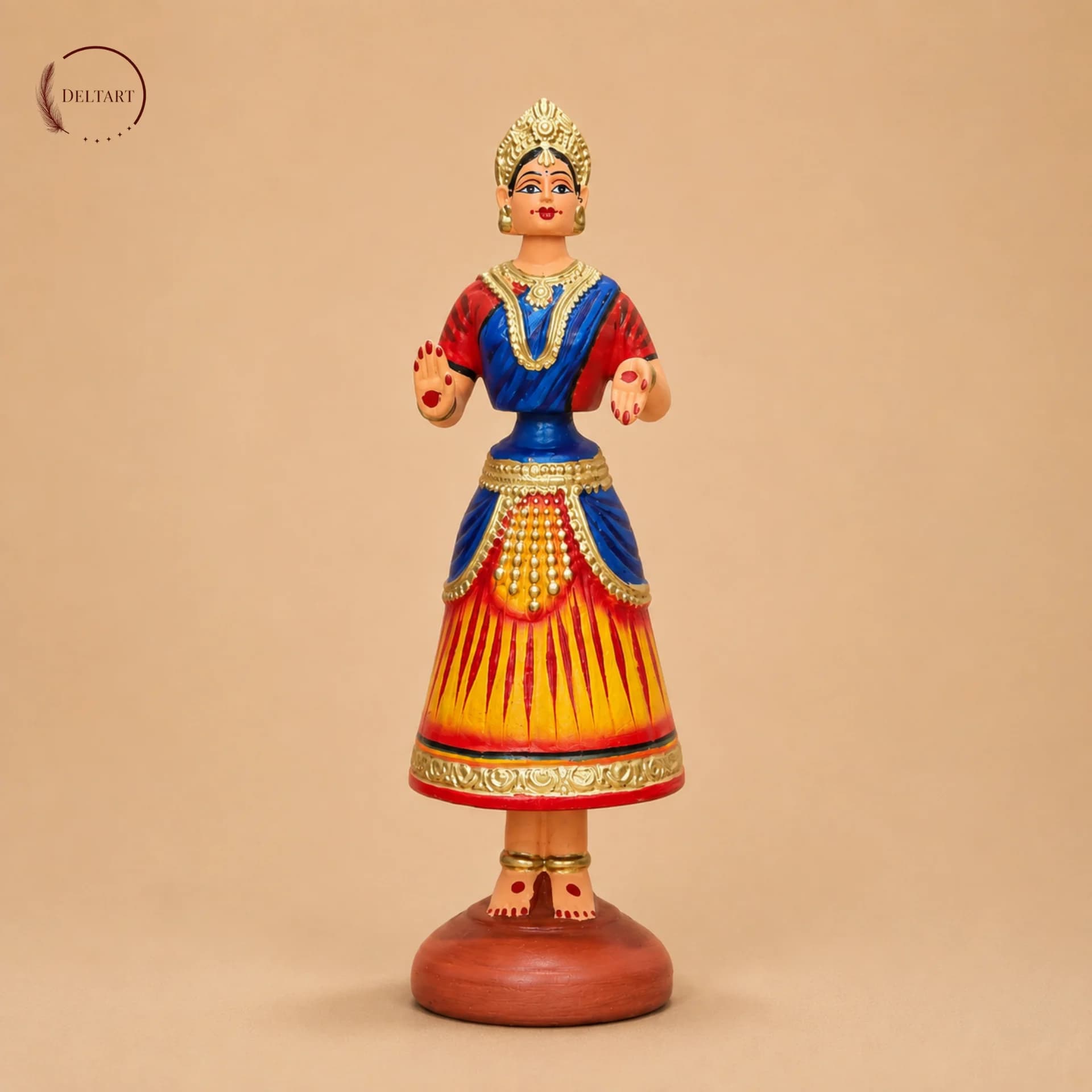 Tanjore Dancing Doll - 15 Inch (Yellow)